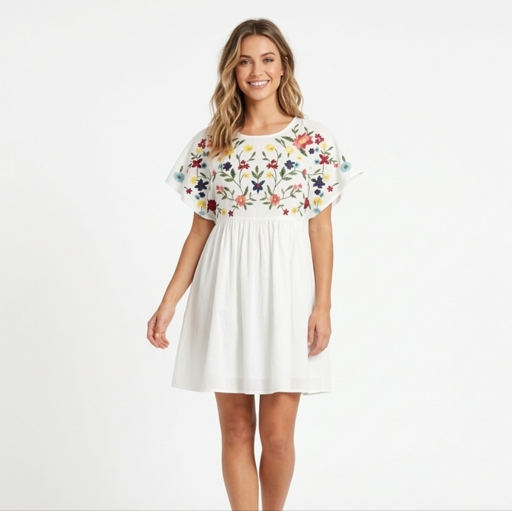 Lovely White Cotton Dress